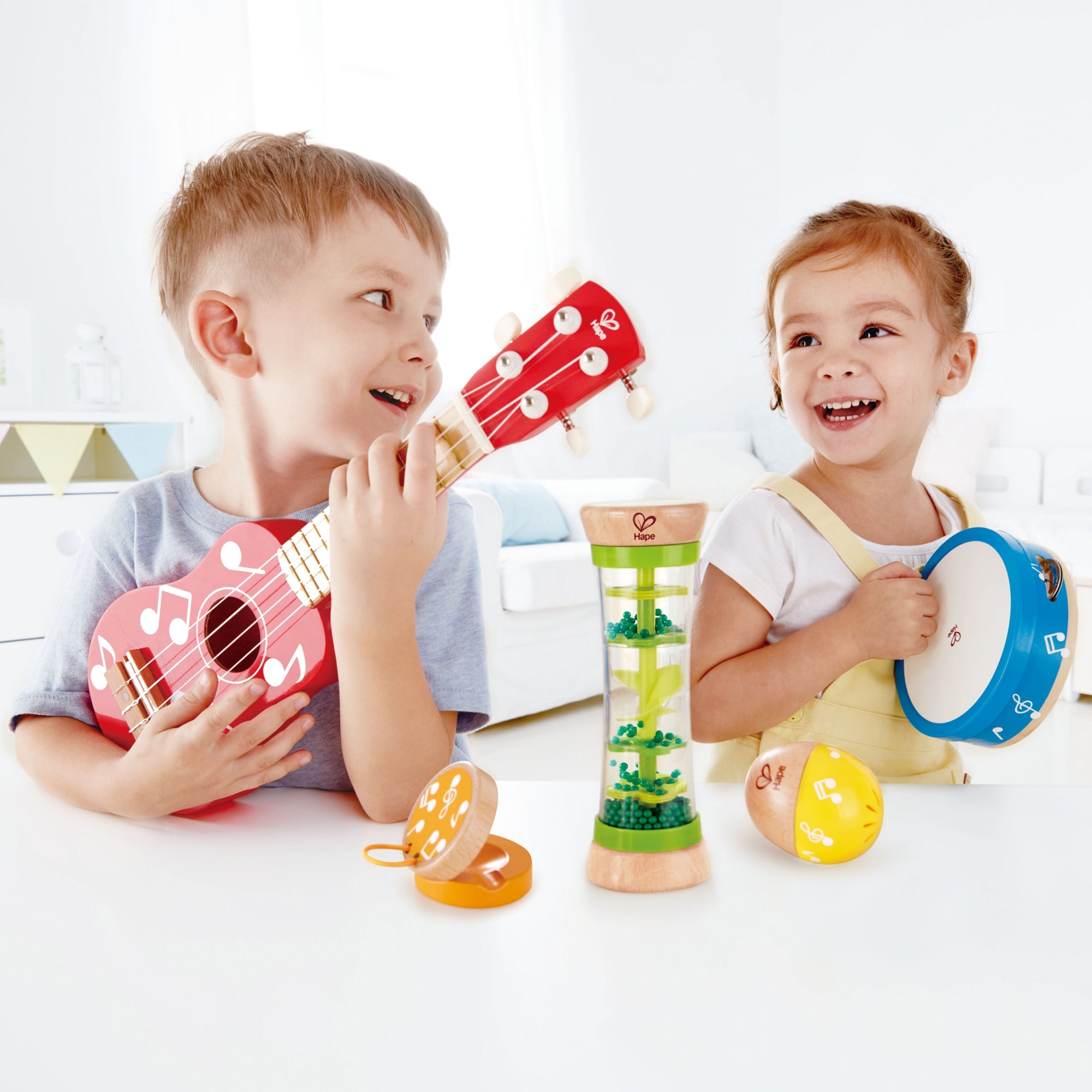 Hape Mini Band Wooden Instrument Set for Toddlers, 5 Pieces