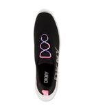 Slip On Snaker With Color Pops And Translusive Outsole Black