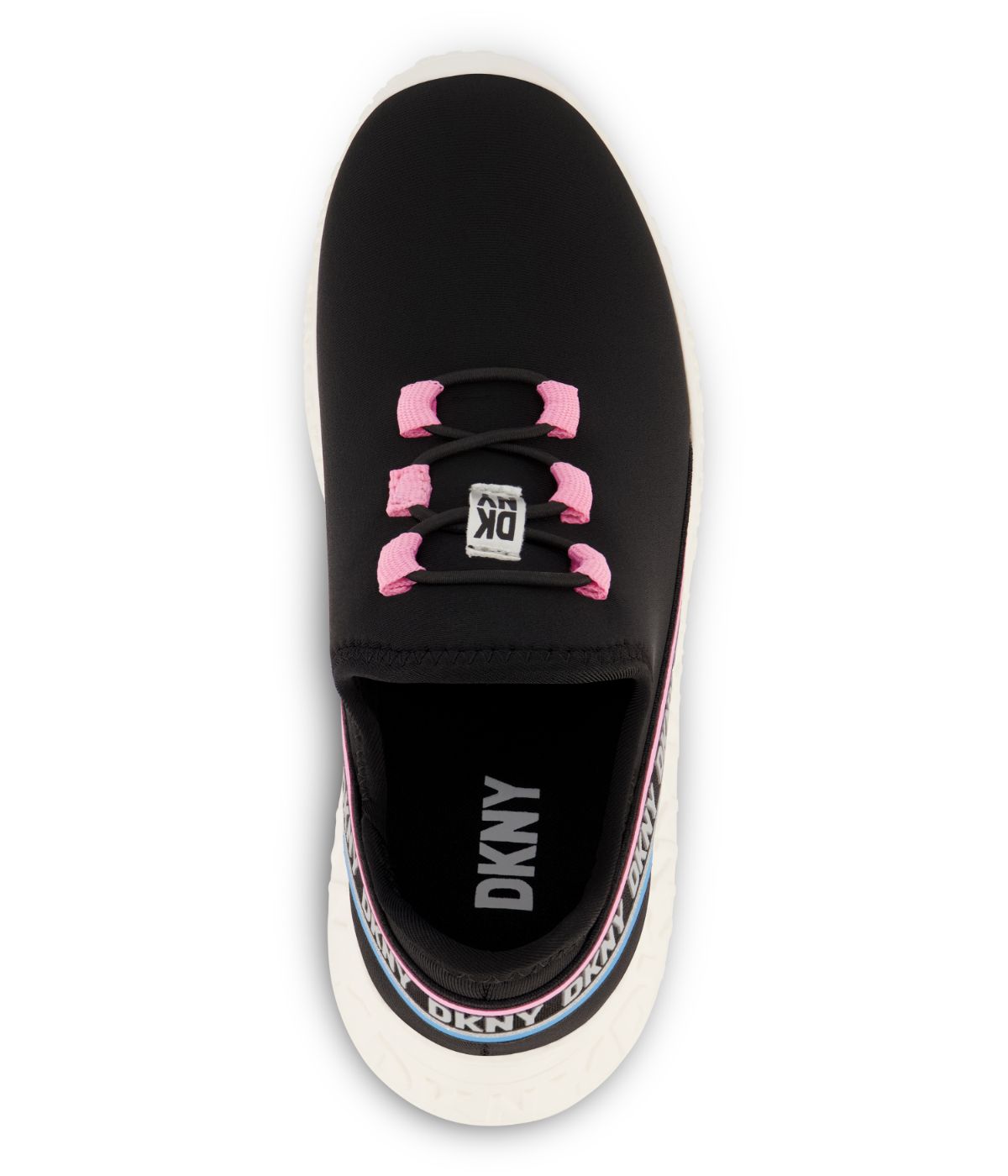 Slip On Snaker With Color Pop Reapeat Logo Black