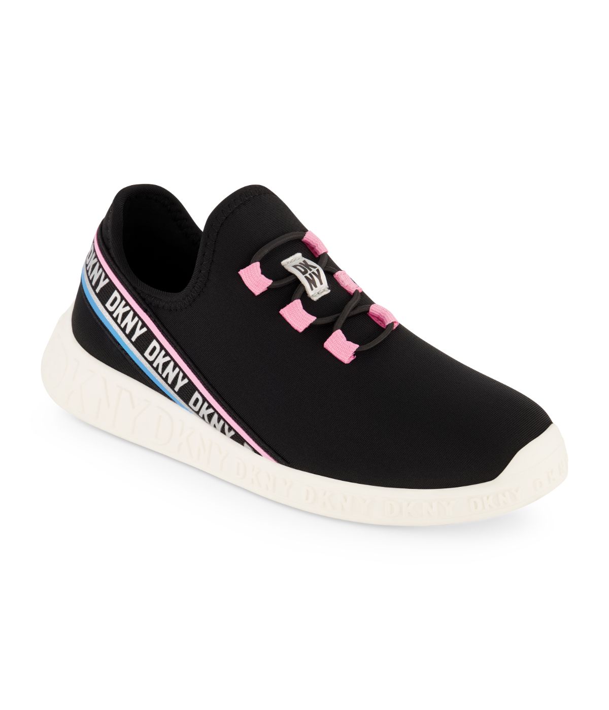 Slip On Snaker With Color Pop Reapeat Logo Black