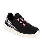 Slip On Snaker With Color Pop Reapeat Logo Black