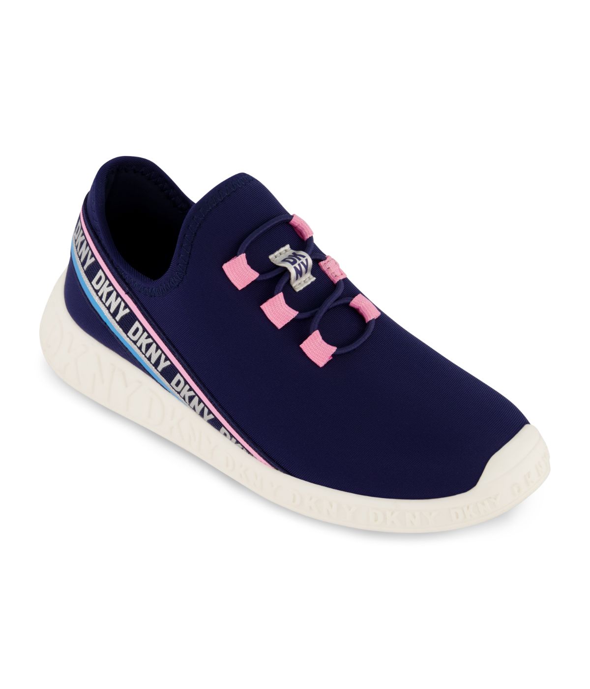 Slip On Snaker With Color Pop Reapeat Logo Navy