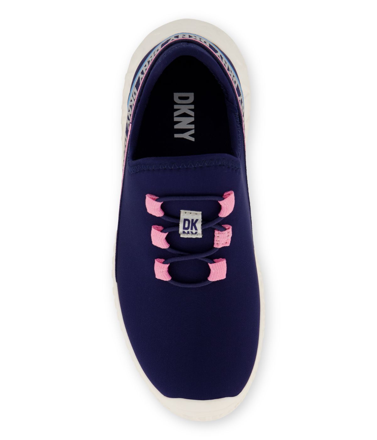 Slip On Snaker With Color Pop Reapeat Logo Navy