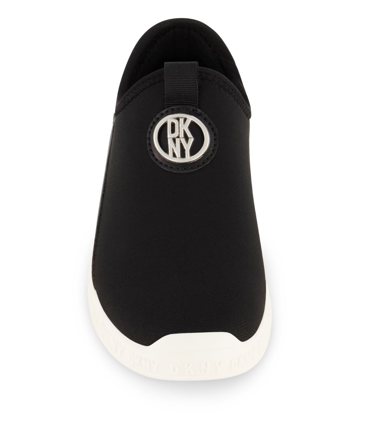 Slip On Sneaker With Silver Back Strap Black