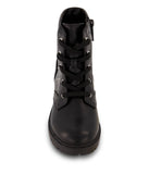 Moto Boot With Studs And Repeat Blanded Logo Black