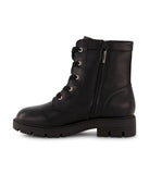 Moto Boot With Studs And Repeat Blanded Logo Black