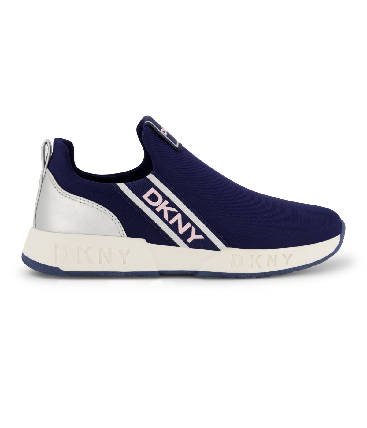 Slip On Snaker With Side Logo Strap Navy