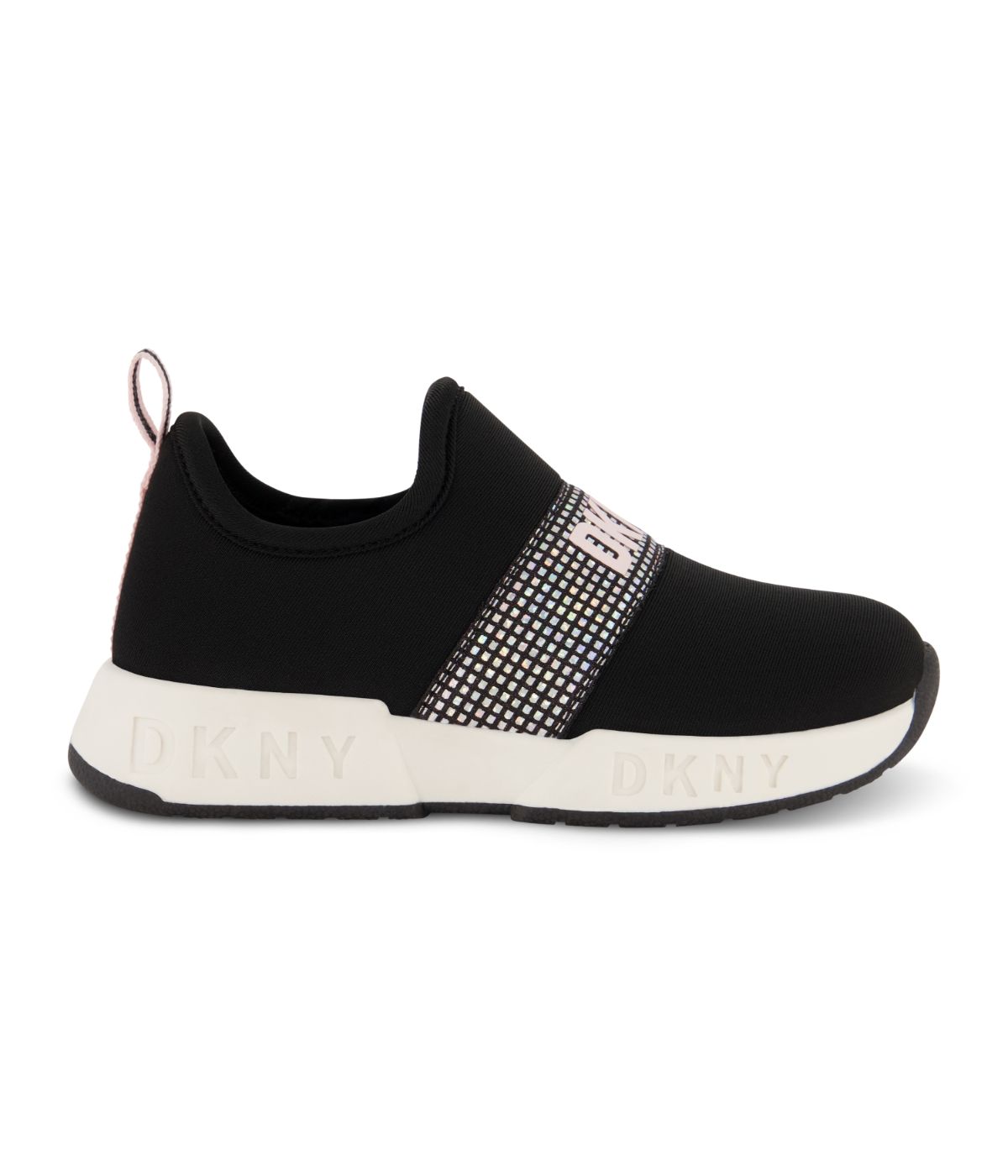 Slip On Snaker With Pop Elastic Strap Black