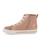 High Top Snaker With Repeat Logo Tan