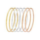 Seven Thin Round Bangle Set