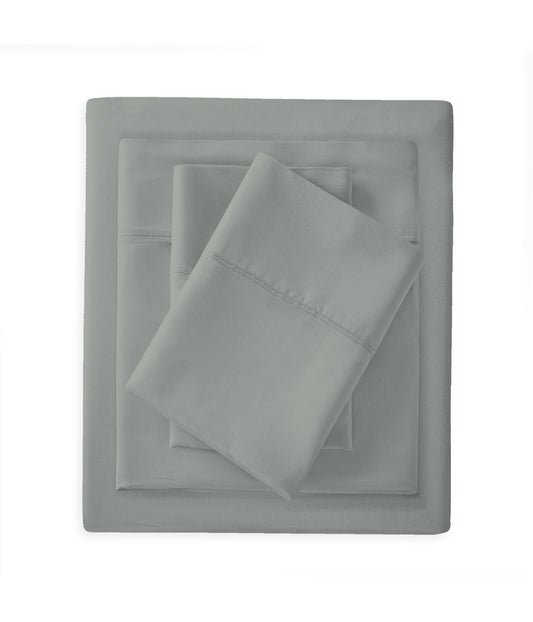 Cotton and Bamboo 300TC Sateen Sheet Set Light Gray