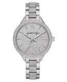 Crystal Embellished Analog Watch Silver