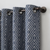 Gresham Geometric 100% Blackout Grommet Curtain Panel