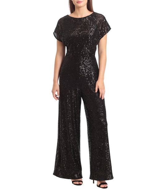 Wide Neck Jumpsuit Black