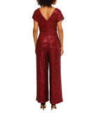 Wide Neck Jumpsuit Arresting Burgundy