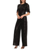  Elizabeth Sequin Jumpsuit With Cape Black