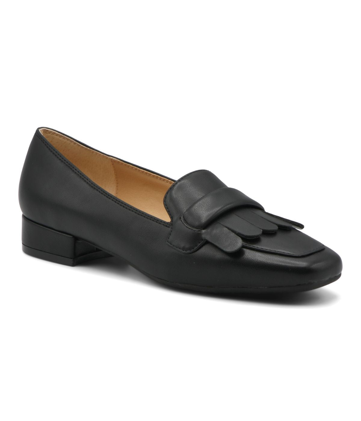 Geryl Block Heel Loafer Black-Sm