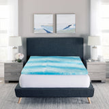 Cooling Gel Swirl Memory Foam Mattress Topper 2"