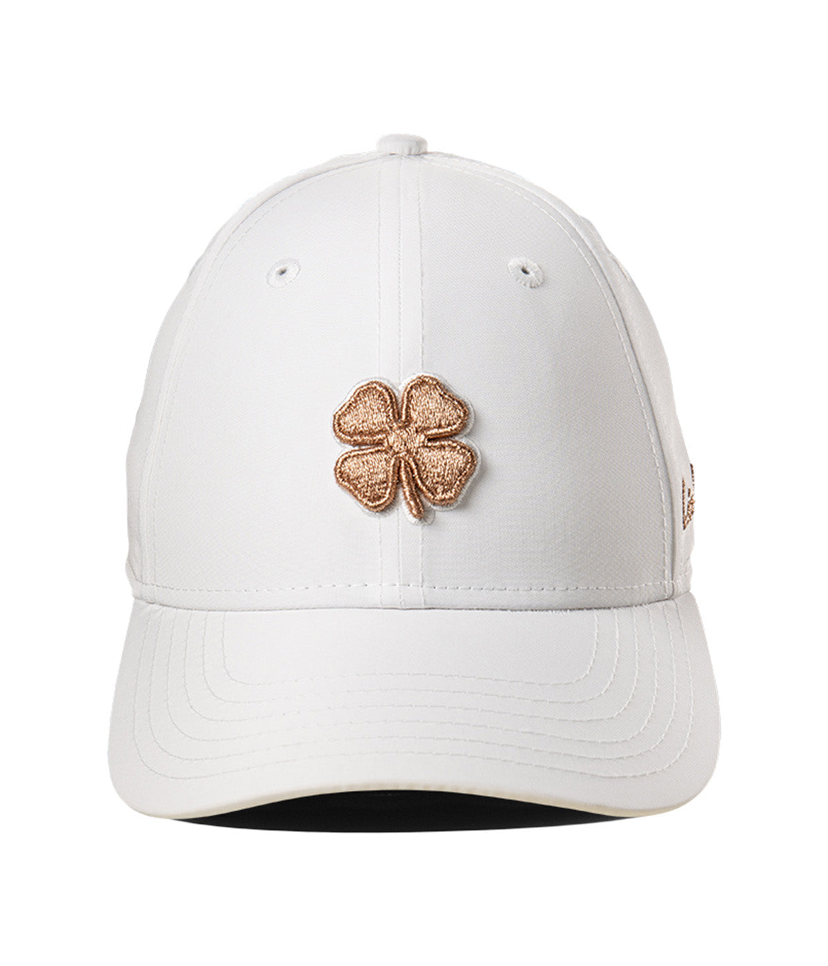 White / Metallic Rose Gold Clover