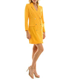 Sharkskin Blazer Dress Apricot