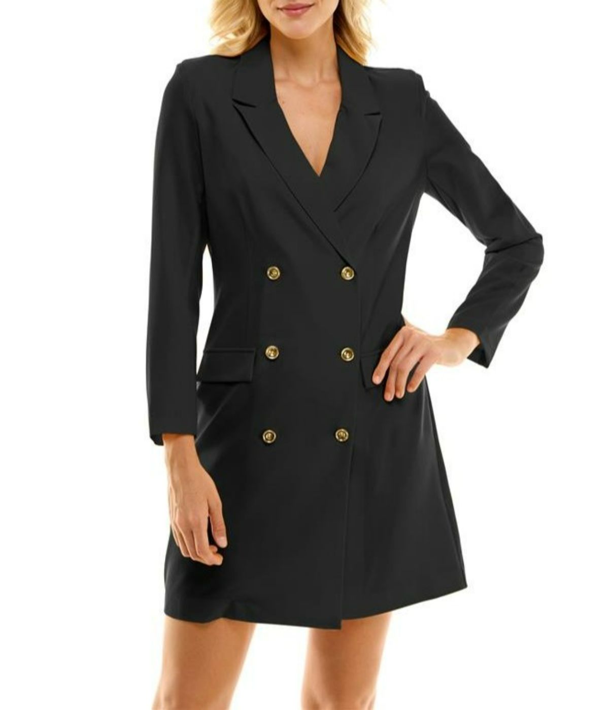 Sharkskin Blazer Dress Very Black