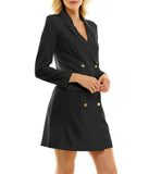 Sharkskin Blazer Dress Very Black