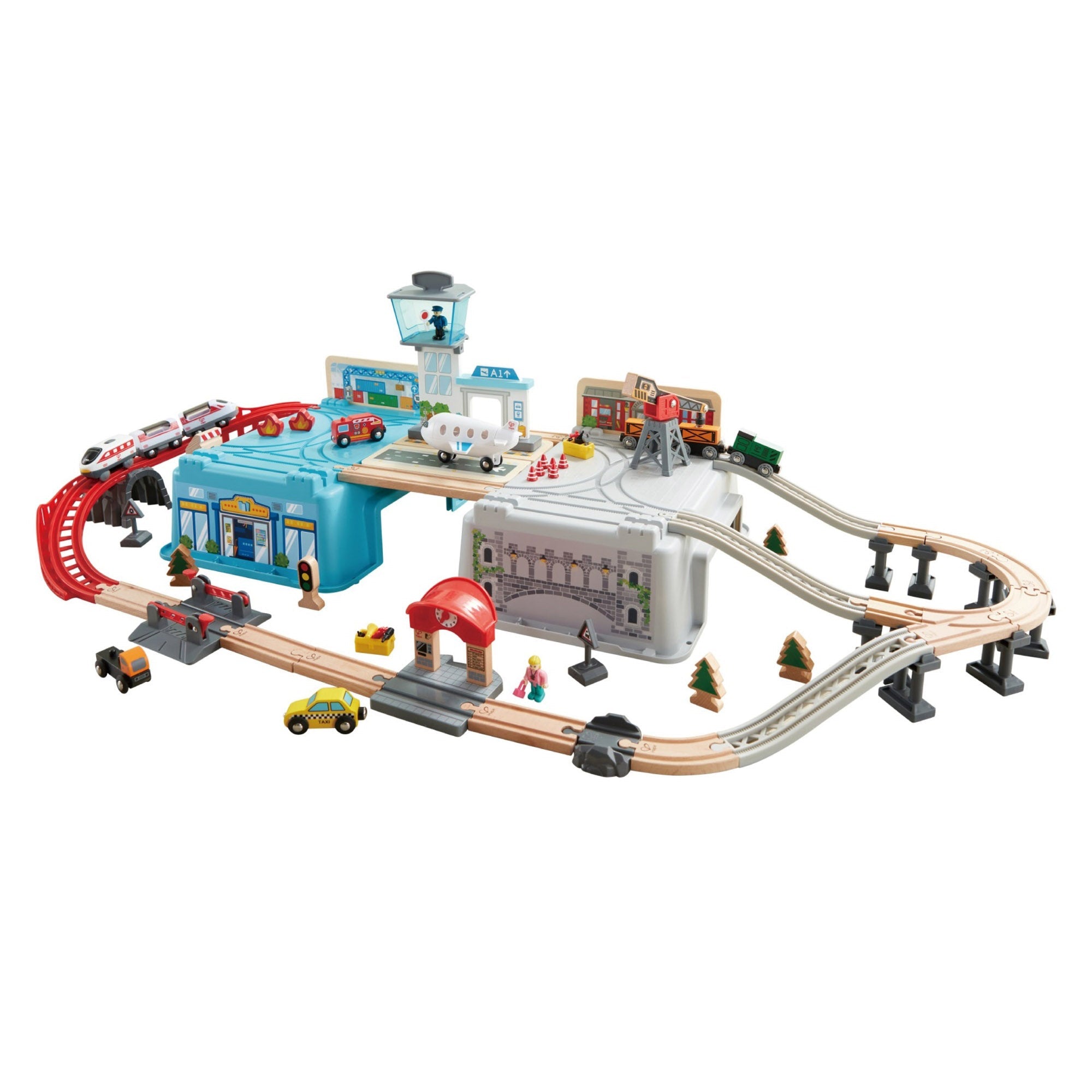 Hape Bucket Super Cityscape Transport Builder Train Set