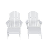 4-Piece Adirondack Conversation Chair with Footrest Ottoman Set