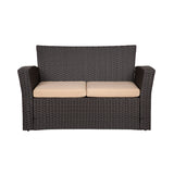 4-Piece Conversation Outdoor Patio Sofa Set with Cushions