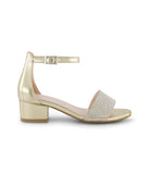 Pearl Stone Dress Heel Gold