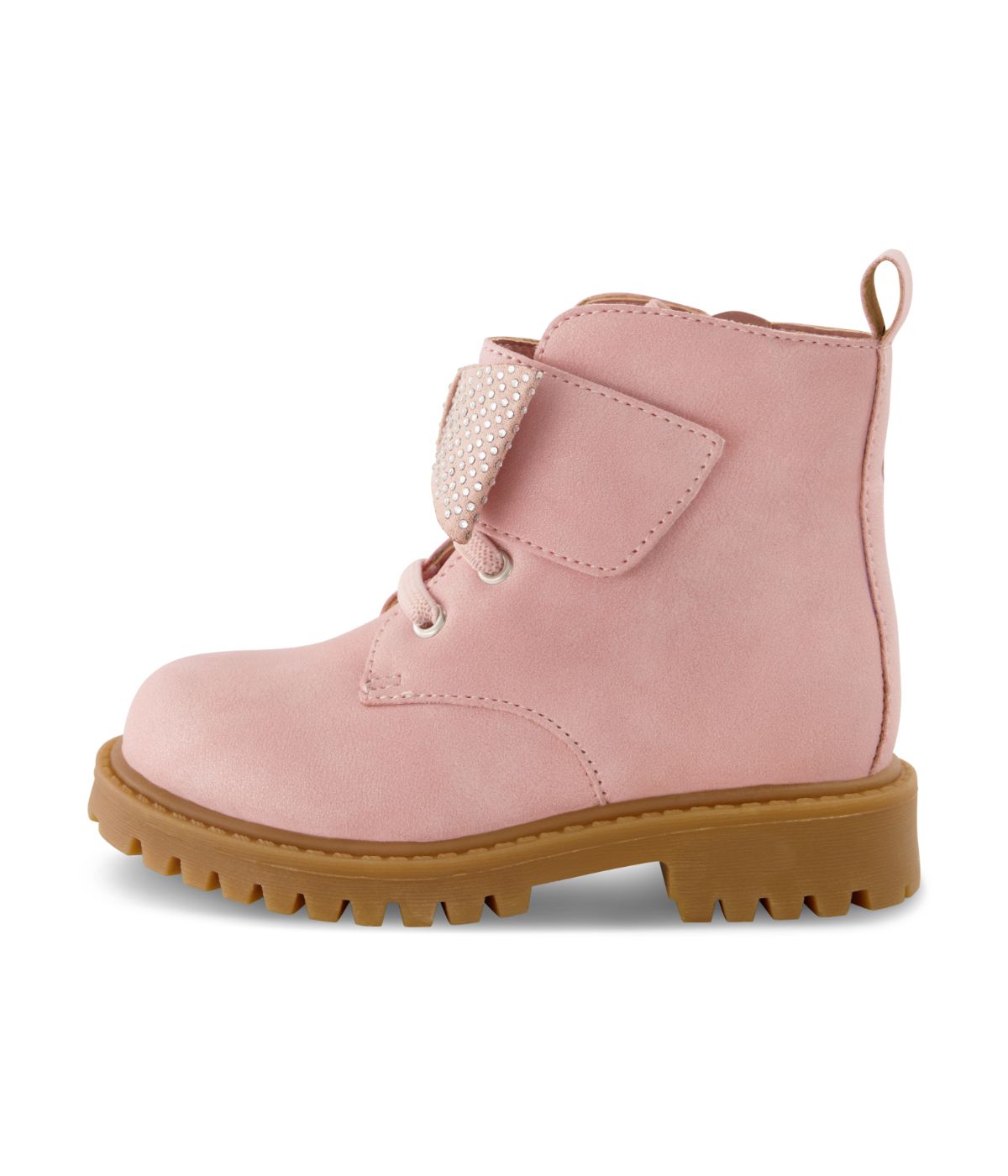 Daria Oversized Bow Ankle Boot Blush