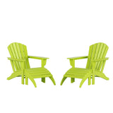 Altura Outdoor Adirondack Chair With Ottoman 4-Piece Set