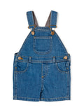 Classic Stonewash Denim Overall Shorts