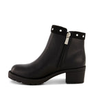 Teri Chelsea Block Heel Ankle Boot Black