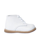 Toddler White Leather Ankle Bootie