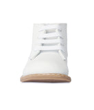 Toddler White Leather Ankle Bootie