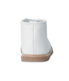 Toddler White Leather Ankle Bootie