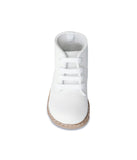 Toddler White Leather Ankle Bootie