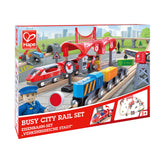 Hape Wooden Busy City Train Set, 51 Pieces