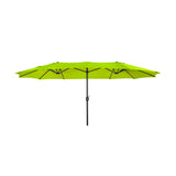 Double Sided Outdoor Twin Patio Market Table Umbrella, 15 x 9 Ft