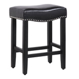 24" Upholstered Saddle Seat Single Counter Stool