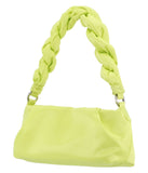 Criss Puffed Braided Strap Shoulder Bag Lemon