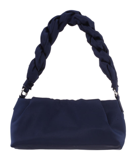 Criss Puffed Braided Strap Shoulder Bag New Navy