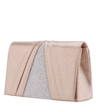 Elleme Pleated Flap Clutch With Crystal Inset Taupe