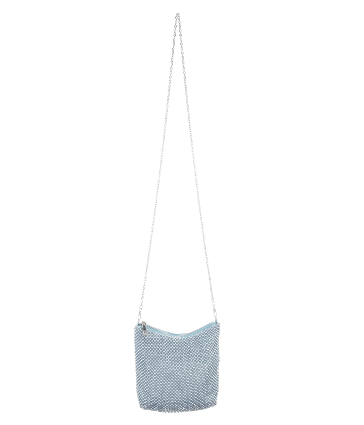 Lony Beaded Mesh Crossbody Bag Air Blue