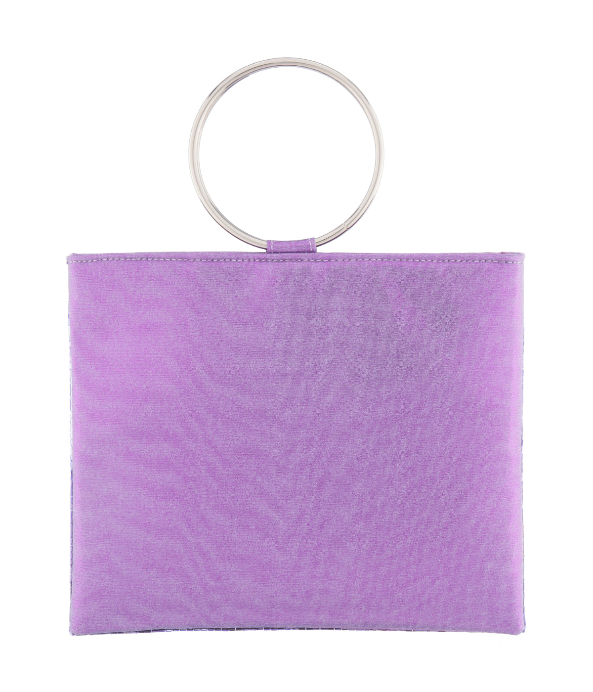 Sadia Squares Crystal Double Ring Tote Royal Lilac