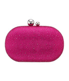 Xio All Over Crystal Minaudiere Fantasy Pink