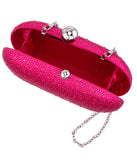 Xio All Over Crystal Minaudiere Fantasy Pink