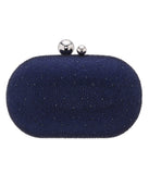 Xio All Over Crystal Minaudiere Navy