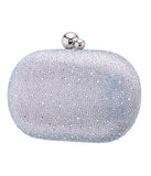 Xio All Over Crystal Minaudiere White Ab